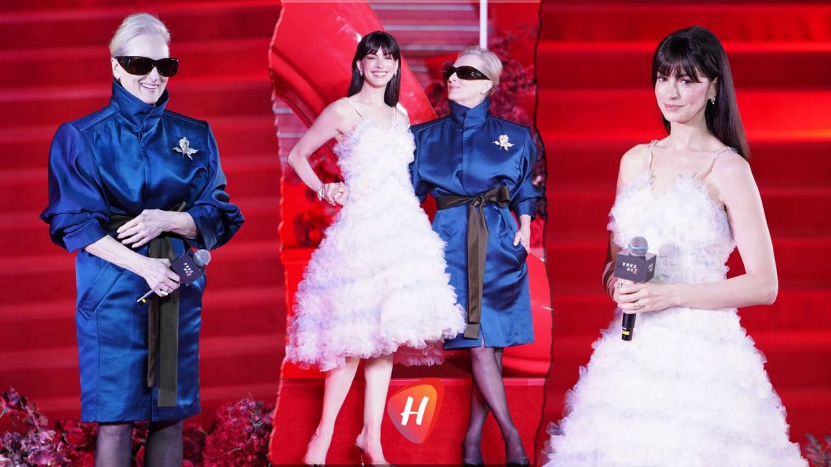 أبيض حالم وأزرق ملكي: كيف جسدت إطلالات ميريل  ستريب وآن هاثاواي صراع الأجيال في الموضة؟