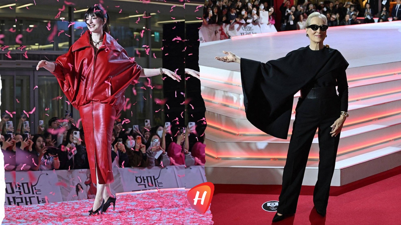 ميريل ستريب وآن هاثاواي تُشعلان حرب الأناقة من سيول الكورية