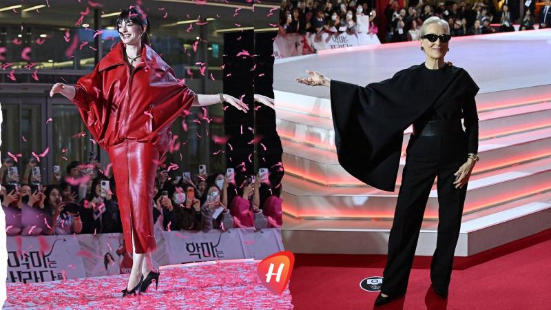 ميريل ستريب وآن هاثاواي تُشعلان حرب الأناقة من سيول الكورية