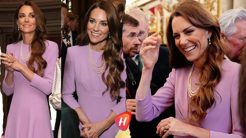 عقدٌ  من اللؤلؤ يروي قرناً… كيت ميدلتون تكرّم إليزابيث الثانية بإطلالة ناطقة