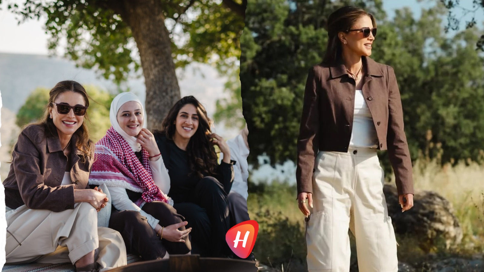ألوان من أرض وعناق من ألفة.. الملكة رانيا في أحضان 
