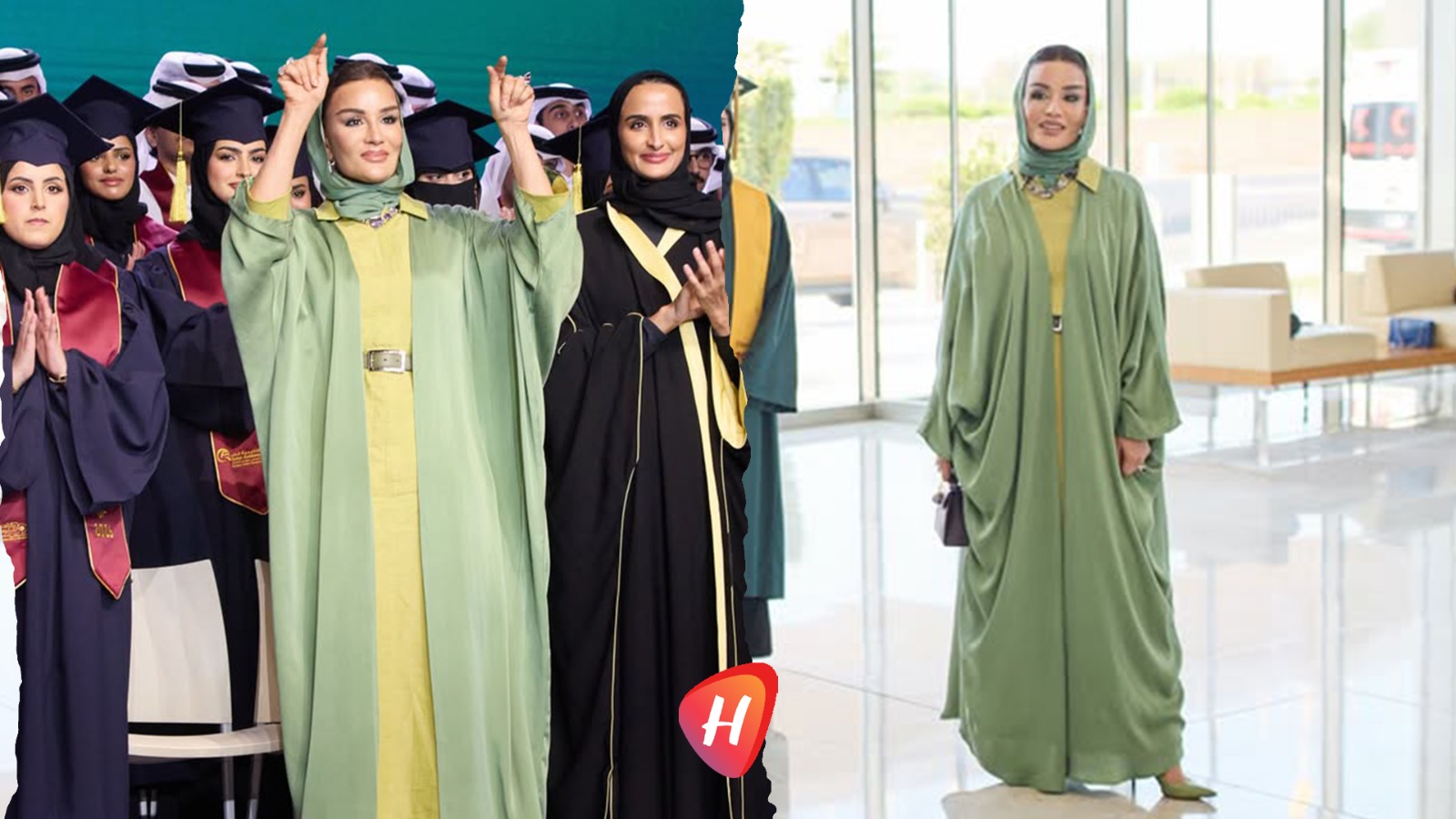 الشيخة موزة تتألق بالأخضر الحريري في حفل تخريج مؤسسة قطر... تفاصيل الإطلالة