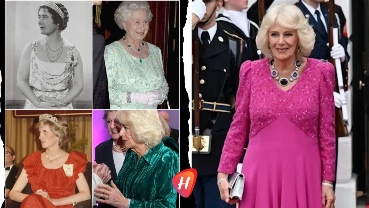 طقم 'أميتيست كنت'.. إرث ملكي عابر للأجيال: من الملكة الأم والأميرة ديانا إلى تألق الملكة كاميلا