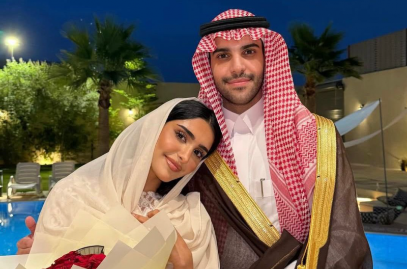 زفاف متعب العريفي وشادن الحديثي يتصدر الترند السعودي