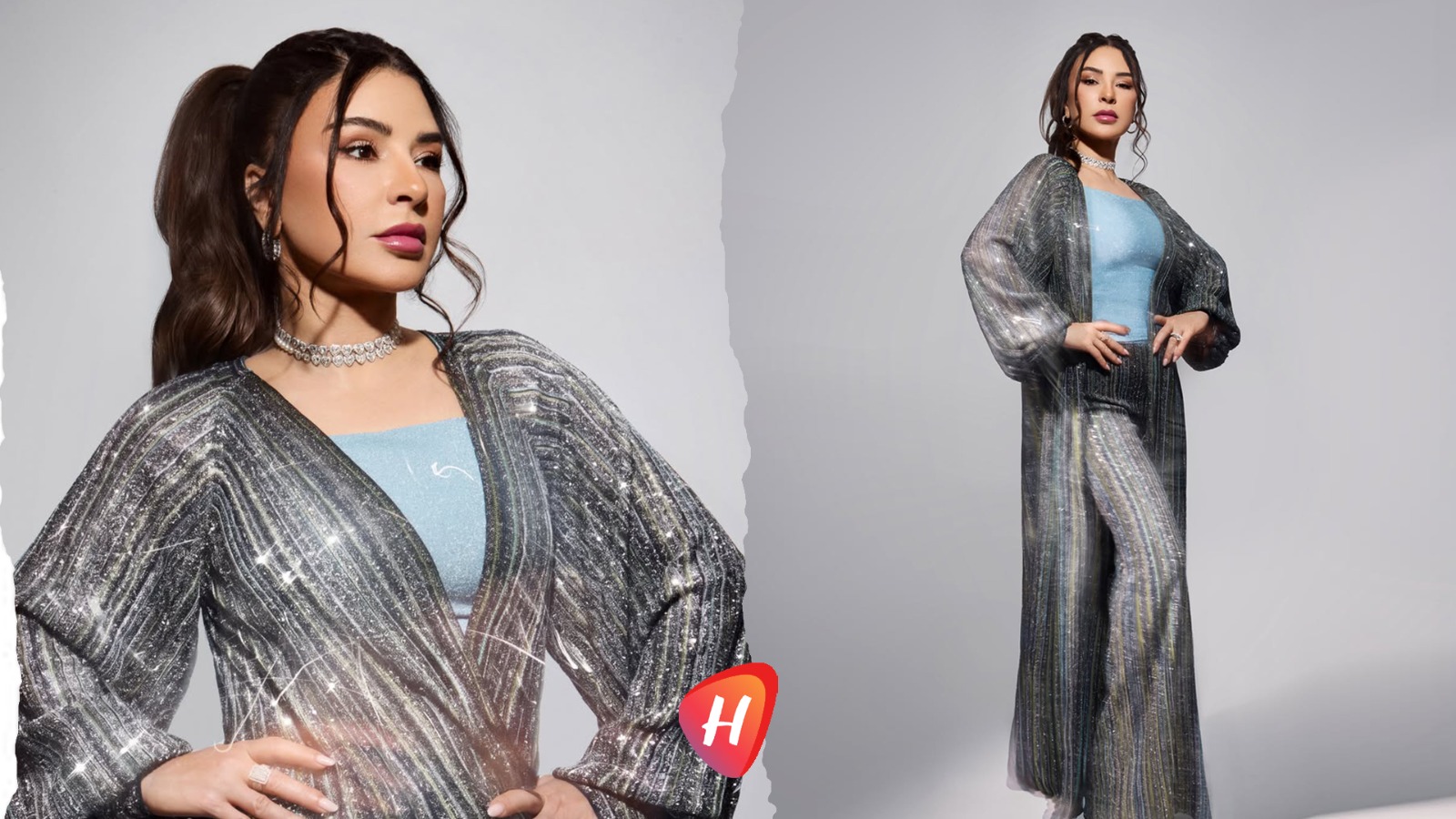 بعد نجاحها في الكويت... ماغي بو غصن تحتفل بالبريق بعباءة Missoni  الفاخرة