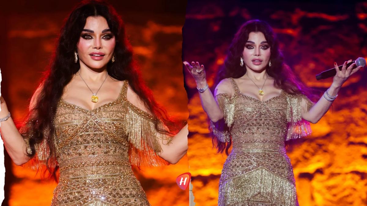 هيفاء وهبي بوهج الذهبي في قرطاج... أناقة استعراضية  بتوقيع رامي القاضي