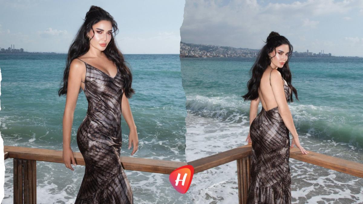 سيرين عبد النور تودّع الصيف بإطلالة رمادية  مغرية من Elisabetta Franchi