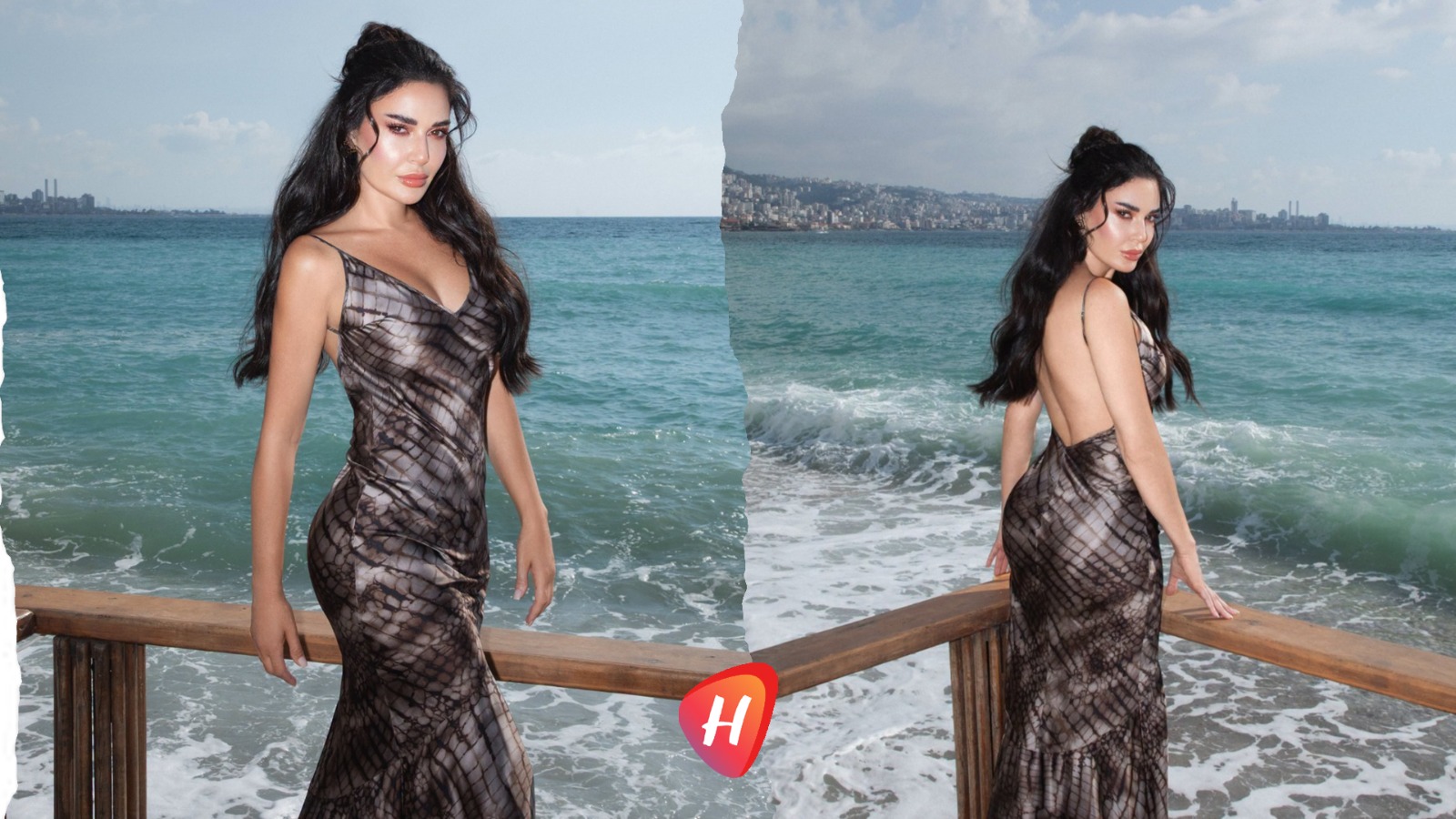 سيرين عبد النور تودّع الصيف بإطلالة رمادية  مغرية من Elisabetta Franchi