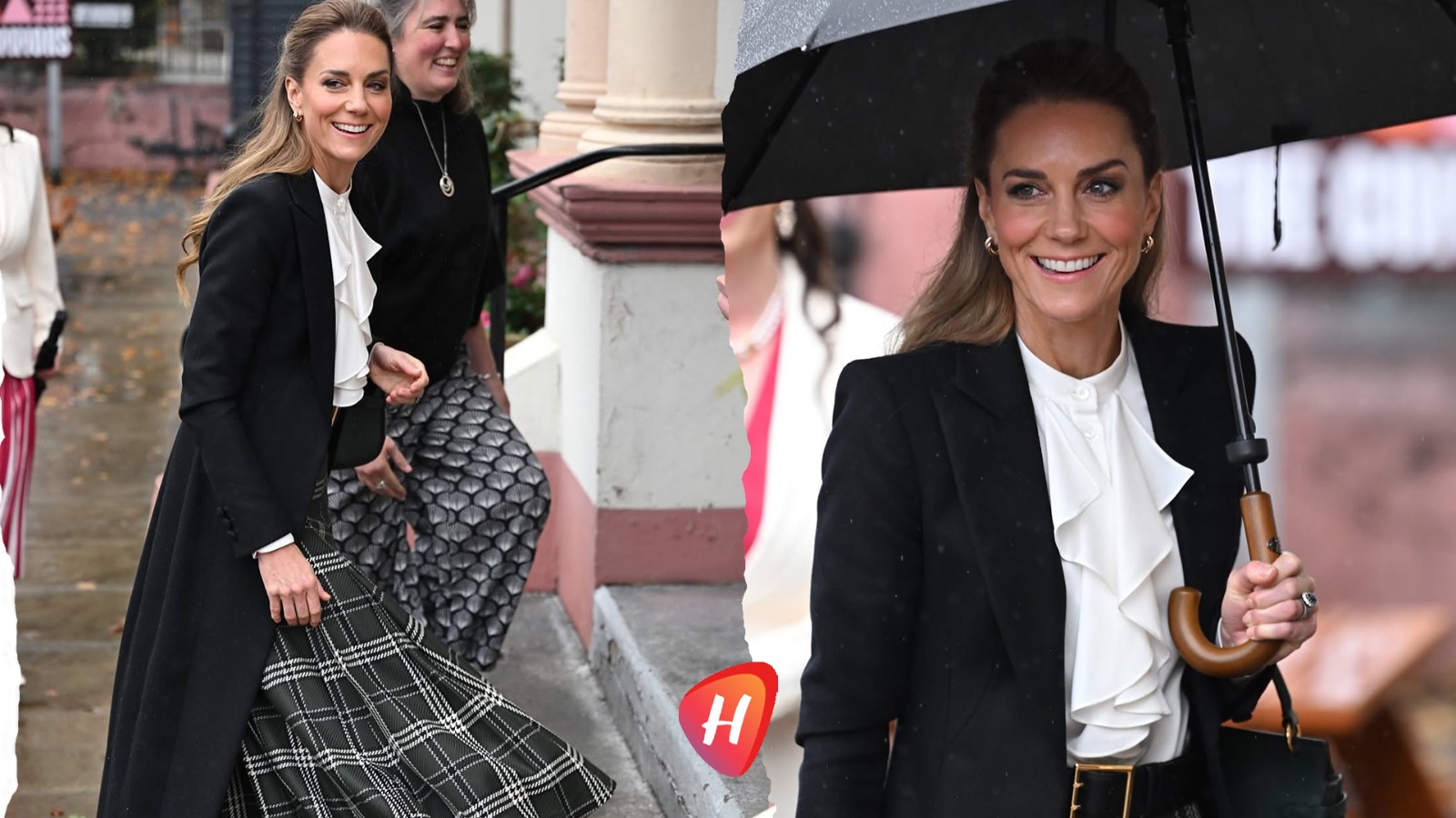 كيت ميدلتون بتنورة التارتان من Emilia Wickstead في أيرلندا الشمالية
