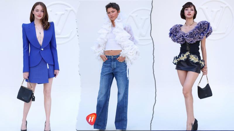نجمات العالم في عرض Louis Vuitton.. من زيندايا إلى إيما ستون